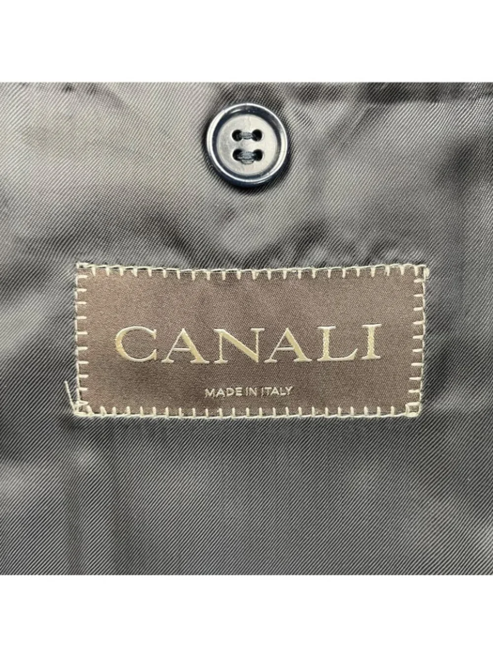 Canali Men's 100% Wool 2-Button Blazer Navy Blue Stripe • Italy • 44L